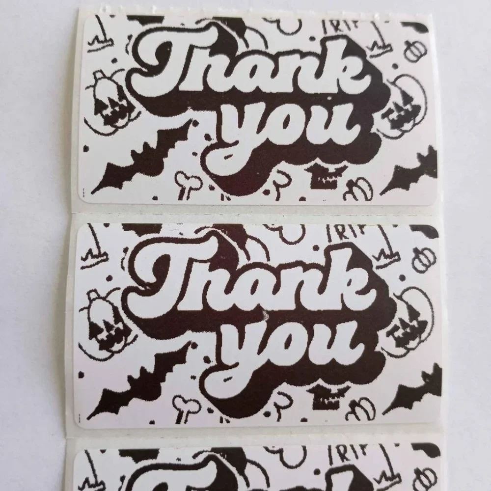 💙100 Halloween Thank You- Shipping Label Thermal Packaging Stickers 2.25